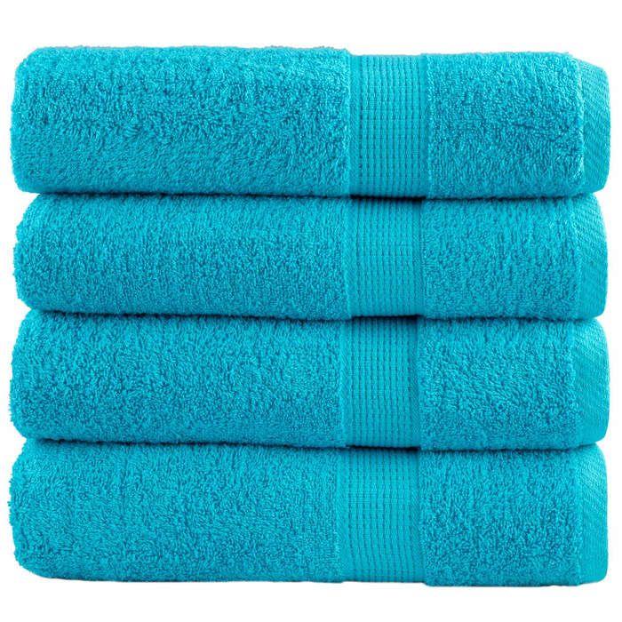 VidaXL Serviettes de Douche de Qualité Supérieure 4 pcs, Draps de Bain, Serviettes d'Invité, Serviettes de Salle de Bain 137453
