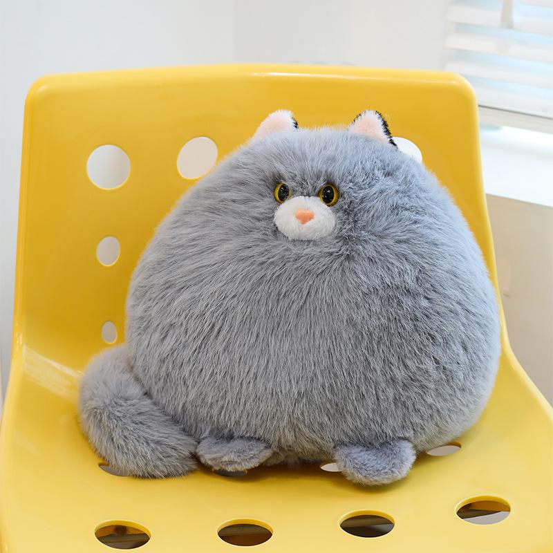 Cute Long-tailed Cat Plush Toy Fat Cat Doll Throw Pillow Doll Children's Companion Rag Doll Gift