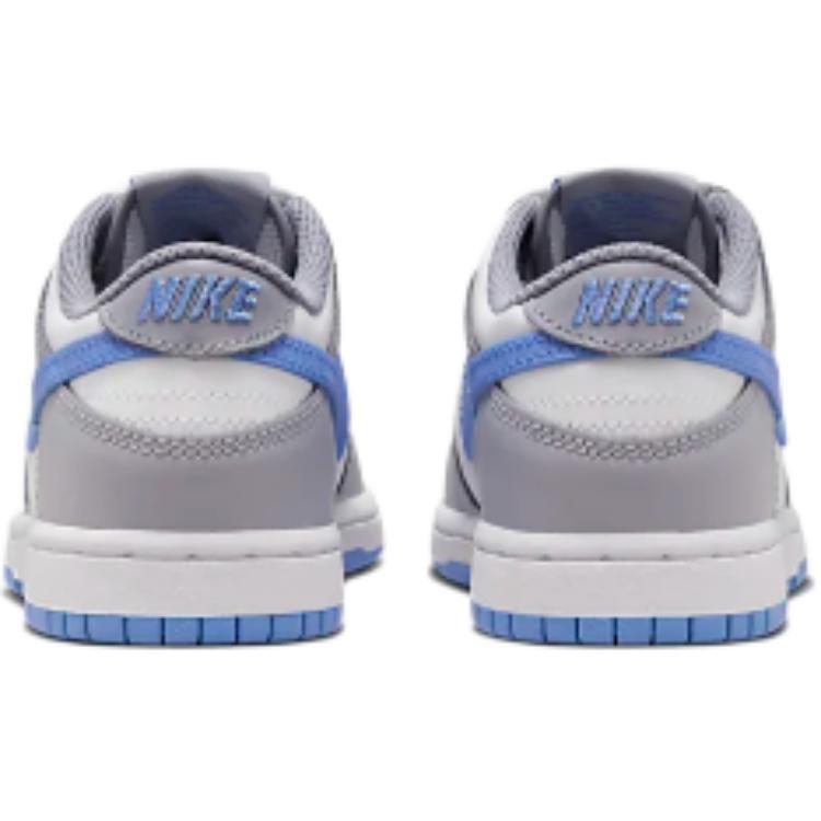 Nike Leather Slip Resistant Abrasion Resistant Low top Kids' Skateboarding Shoes Gray Blue FB9108-121