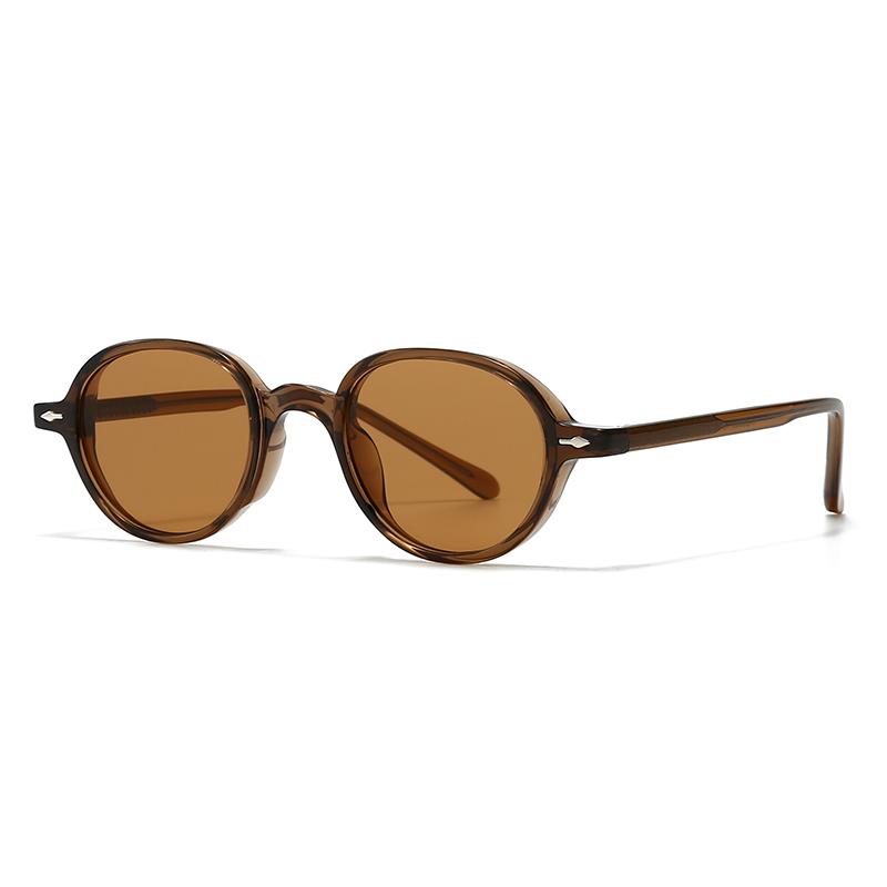 New Retro Acrylic Oval Sunglasses for Women Men Unisex Driving Fashion Cross-Border Shades 280069