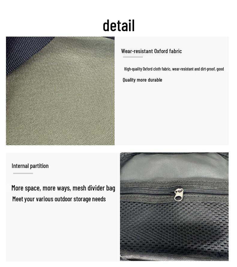 Portable Outdoor Storage Bag for Cutlery, Seasoning, Tea Set, and Cosmetics