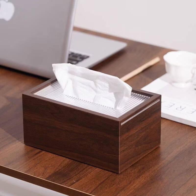 LIEI Wooden Light Luxury Chinese Style Tissue Box