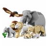 MOC Zwierzęta Zoo Klocki Słonie Tygrysy Słonie Małpy Łosie Niedźwiedzie Owce Wielbłąd Koń Krokodyl Lampart Mini Klocki DIY T11