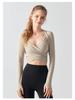 Women's Long Sleeve Yoga Top with Fixed Cups - Autumn/Winter Pilates Fitness Wearing Apparel