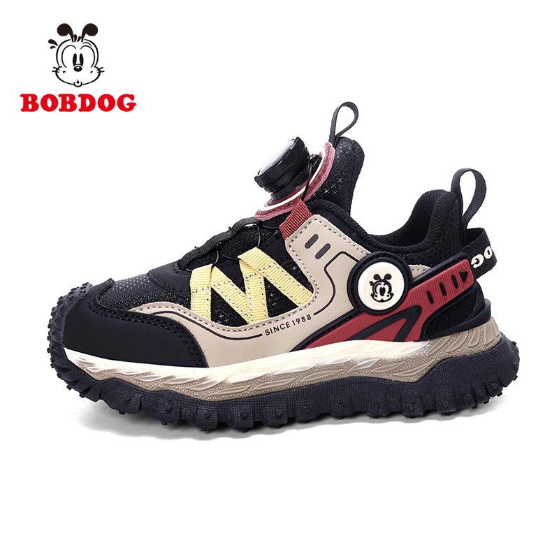 Babu Bean Sneakers 2025 Leather Surface Children's Autumn and Winter Running Shoes Dad Boys and Girls Shoes Fashion Waterproof