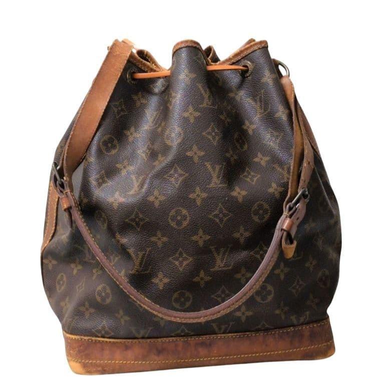 Louis Vuitton Noe   Monogram Shoulder Bag  Handbag  Drawstring Style, Brown   Authenticated  from  Japan