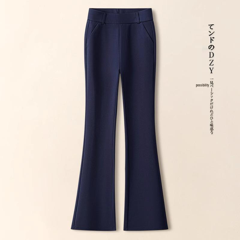 

Черные брюки микроклеш женские, Осень/Зима 2024: Эластичные, Утягивающие, С плюшевой подкладкой, Расклешенные брюки от костюма 7XL (170-190 kg recommendation)