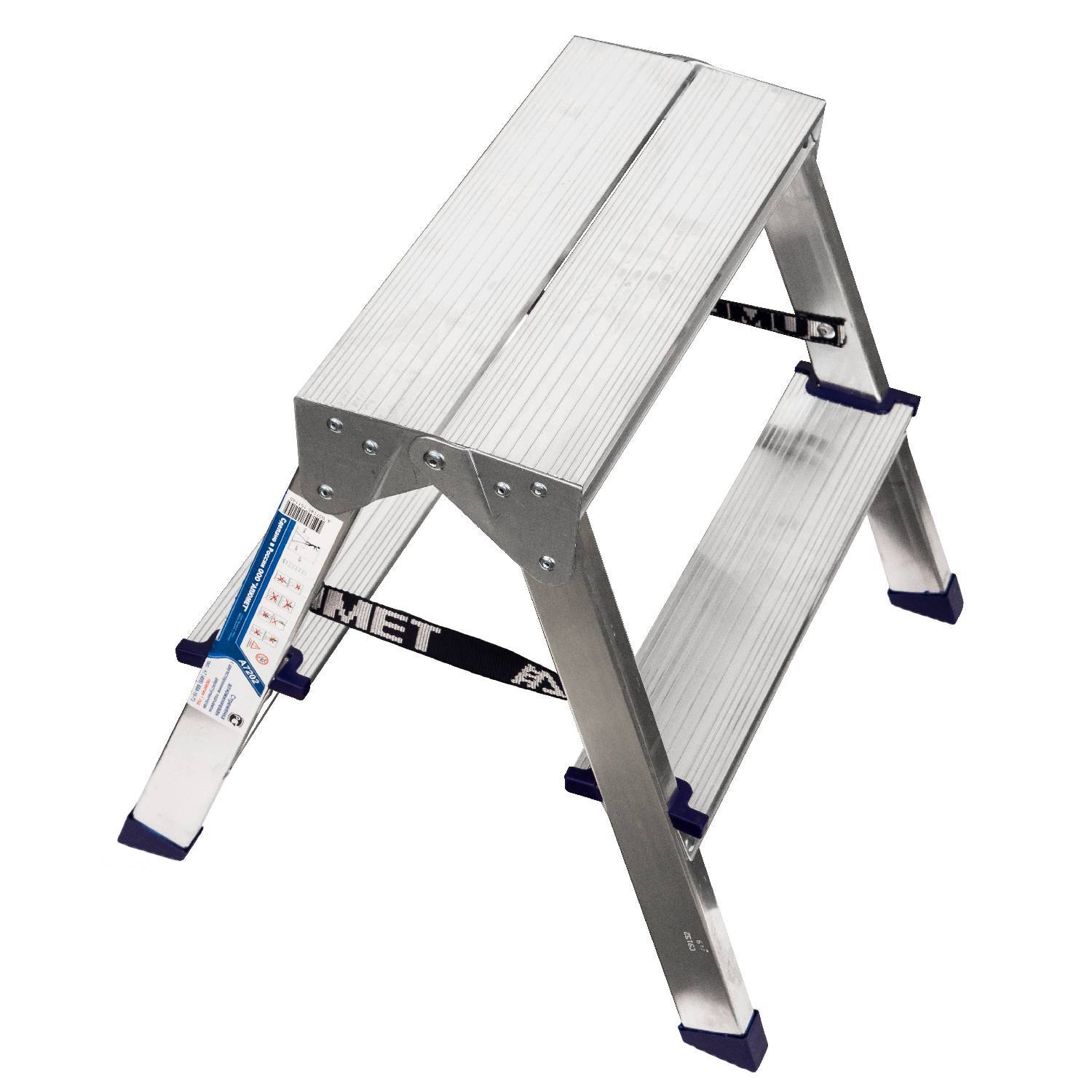 

Лестница алюминиевая двусторонняя алюминий 7202