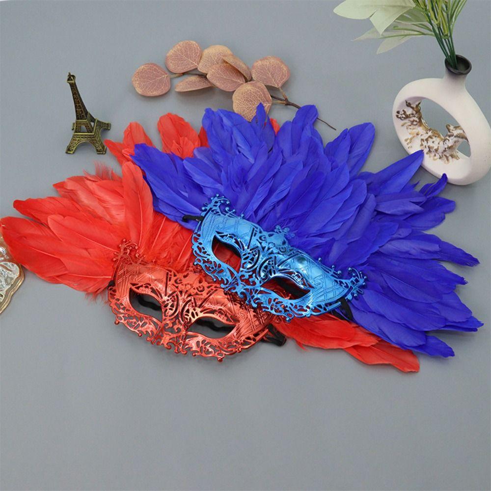 Personality Feather Masquerade Mask Novelty Cosplay Mask Carnival Headpiece  Easter Carnival Party