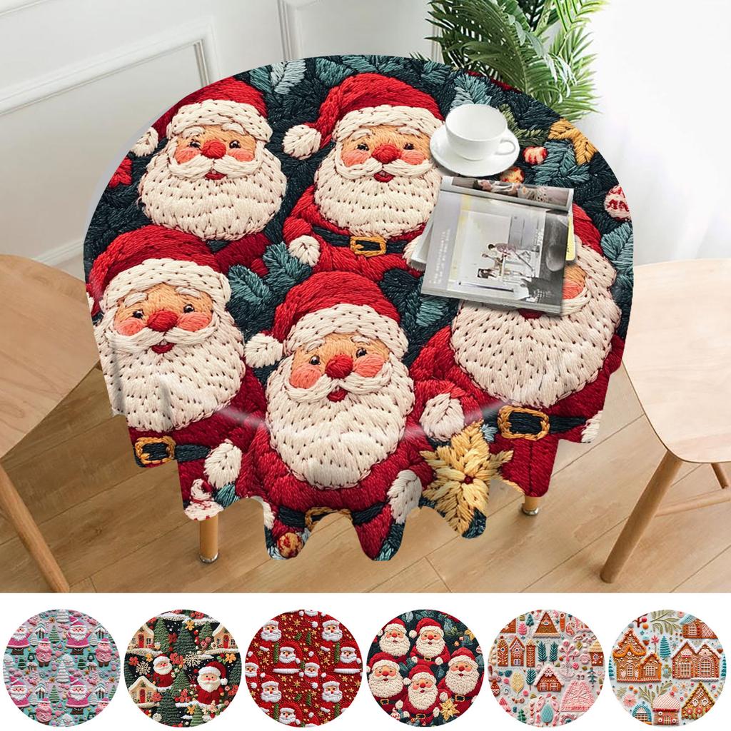 Christmas Tablecloth Circular Dining Table Tablecloth (lace)