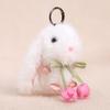 Tulip Lop-Eared Rabbit Doll Pendant Plush Keychain Soft Skin-Friendly Cute Bunny Bag Charm