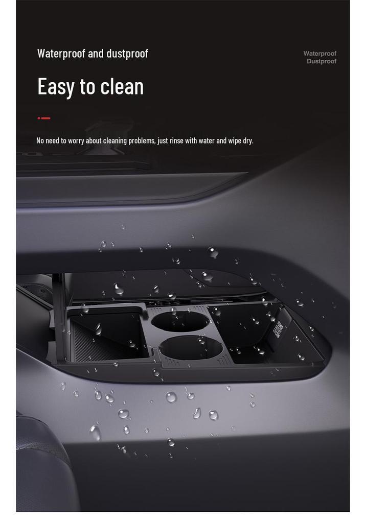Haoyue L Center Console Silicone Storage & Glasses Holder for 25 Models