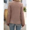 Women's Loose Casual Pit Stripe Long Sleeved T-shirt for Autumn Winter T Shirts