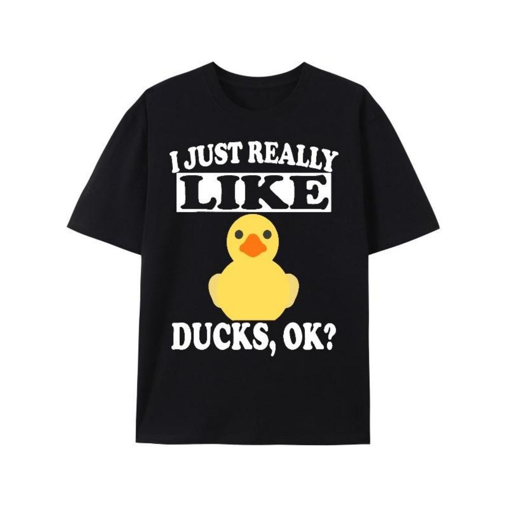 European Sizes Duck Lover Gift T-shirt S чёрный