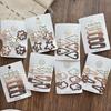 5Pcs Milk Coffee Color Polka Dot Children's Hairpins BB Clip Baby Girls Bangs Hairpin Hair Clips Kids Headwear Hair Accessories