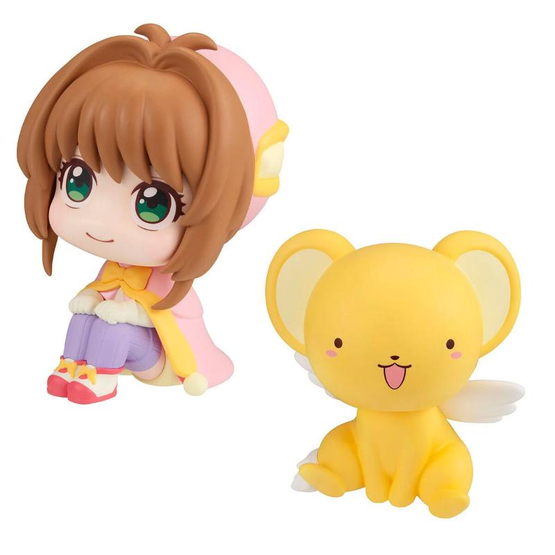 10cm Card Captor Sakura Anime Figure Look Up Kinomoto Action Version Cerberus Model Toy Doll Desk Decor Gift Q PVC Poseable Articulated Scale Detailed
