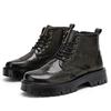 Fashion Italian Casual Leather High Top Boots Comfy Men Ankle Boot Fashion Luxury Brand Men Lace-up Boots New Design Outdoor Hiking Boot
