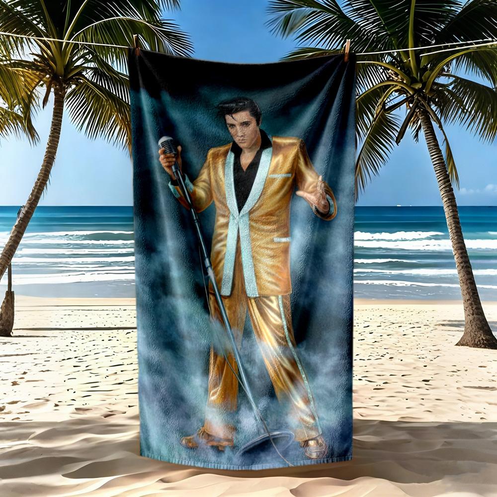 Elvis Beach Towel High Absorbency Quickdry Comfortable Lightweight Portable For Swimmingbeachcamping Travel Beach Accessoriesgym