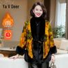 Yalu Women's Faux Fur V-Neck Winter Coat