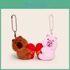 Pair Creative Of Love Heart Capybara Cartoon Plush Toy Pendants Magnet With