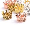 10pcs Alloy Mixing Colors Crown Accessories Pendant DIY Bracelet Necklace Earring Making Decorative Spacer Beads YMY