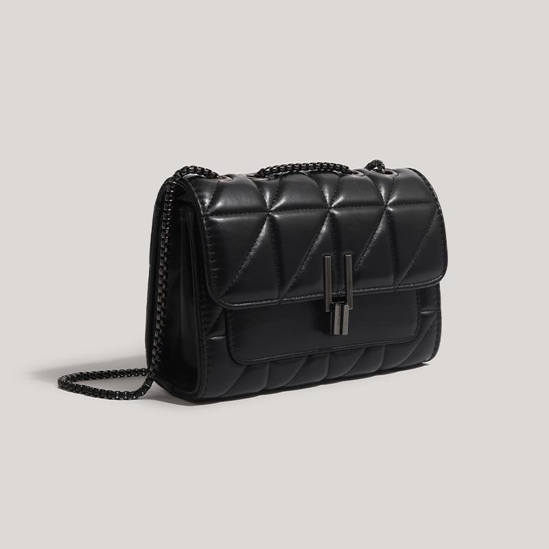 New fashion trend versatile simple women's bag diamond buckle bag women's shoulder messenger bag small chain bag