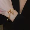 Cold Wind Niche Glossy Snake Bracelet Female Personality Glossy Plain Ring Small Snake Open Bracelet