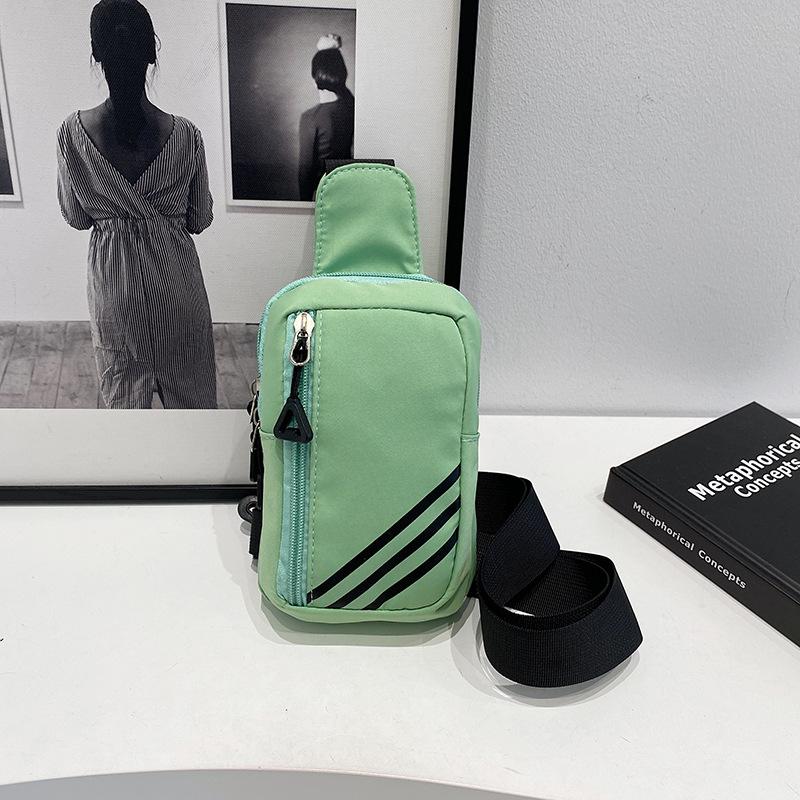 

Мини-сумка-мессенджер для девушек, студенток, нагрудная сумка, новый полосатый рюкзак, модная брендовая сумка для мобильного телефона, универсальная сумка для пар мальчиков one size fits all зелёный