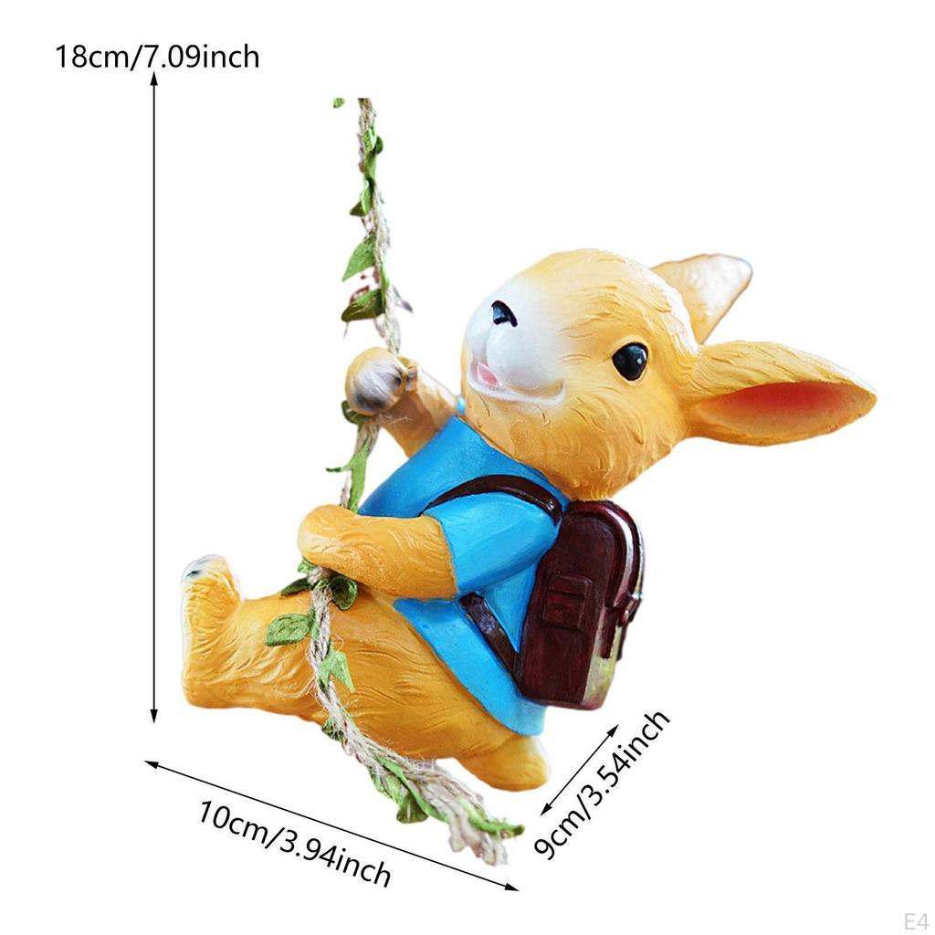 Tierkletterer Figur für Indoor Pflanzgefäß Hänger Harz Gartenskulptur Hof Zaun