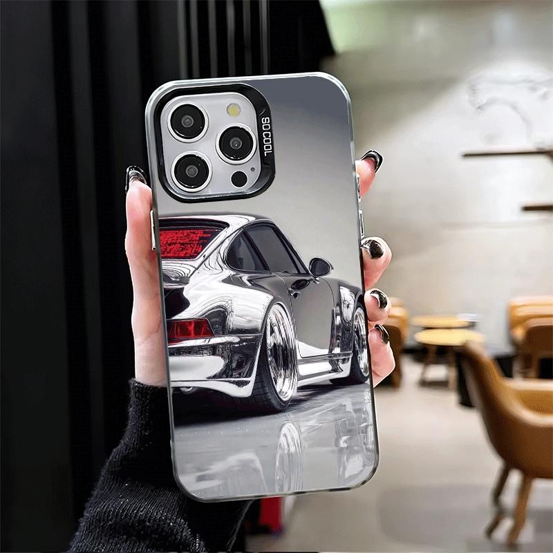Electroplated Style Sports Car Soft Phone Case for iPhone 15 16 17 Pro Max 17Air 16E 14 Plus 13 12 Mini Shockproof Cover Back Sh