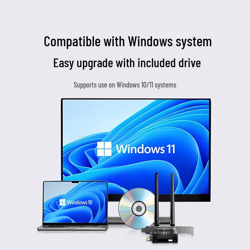 Ugreen Tarjeta de Red Inalámbrica PCIe WiFi 6 AX3000 con Bluetooth 5.4 (Versión CN)