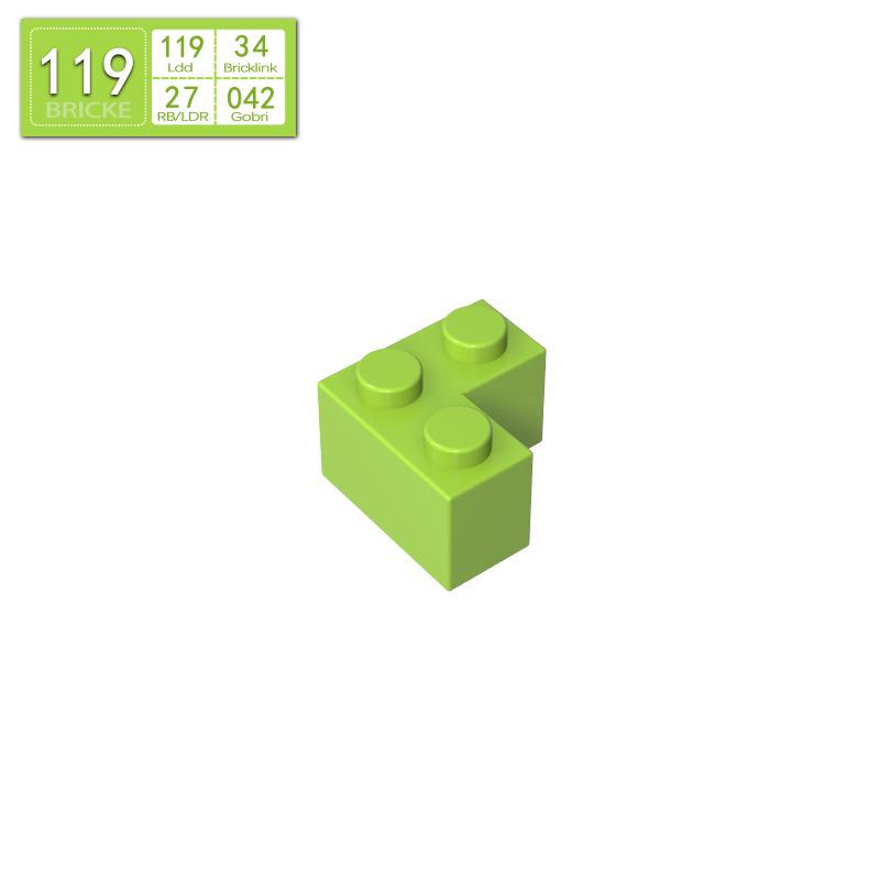 BRICKE 2x2 Right-Angle Brick, Compatible with Lego 2357, MOC Bulk Parts Building Blocks