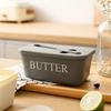 Butterdose mit Deckel - Luftdichter Lebensmittelaufbewahrungsbehälter für Butter, Aufstriche, Gewürze - Transparenter Deckel mit Sichtfenster, Platzsparender Küchenorganisator