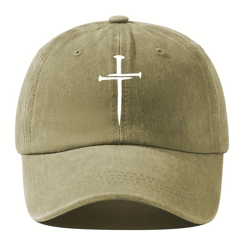 Vintage Washed Cross Baseball Cap Adjustable Fashion Hat for Outdoor Activities PartiesAppropriate for Any Season