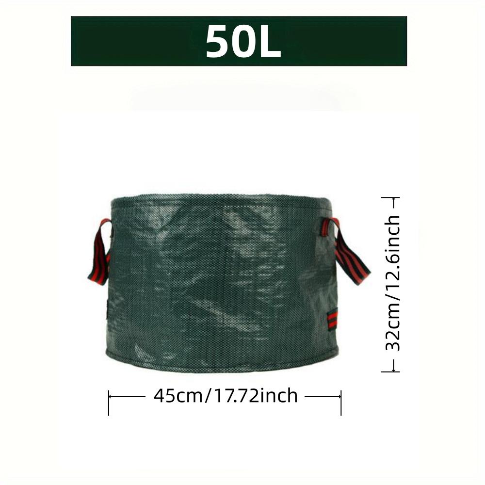 Garden Waste Bags - Heavy-Duty Reusable PP with Handles, Large Capacity with Industrial Fabric and Handles for Plant, Grass, and Leaf Collection