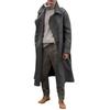 Men's Extended Knee-length Trench Coat Long Overcoat Outwear