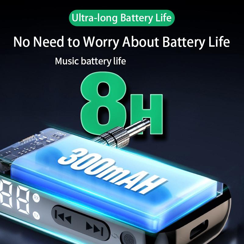 RGB Bluetooth 5.4 Audio Sender Empfänger 3,5 mm AUX Stereo Musik Drahtloser Adapter mit Mikrofon Unterstützung TF-Kartenwiedergabe für Auto TV PC