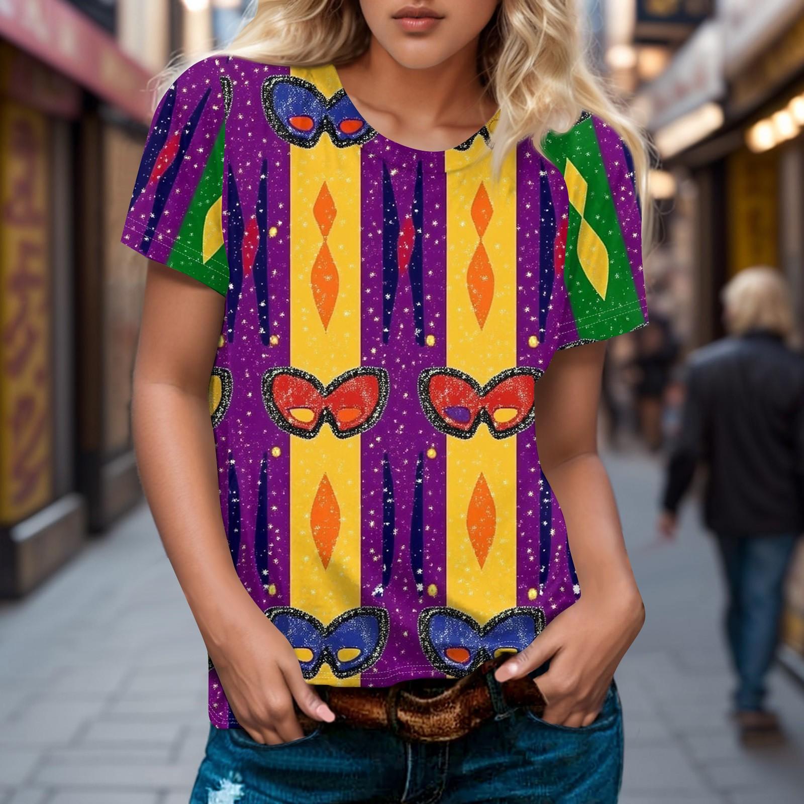 

Женская повседневная футболка с коротким рукавом и круглым вырезом с принтом S фиолетовый