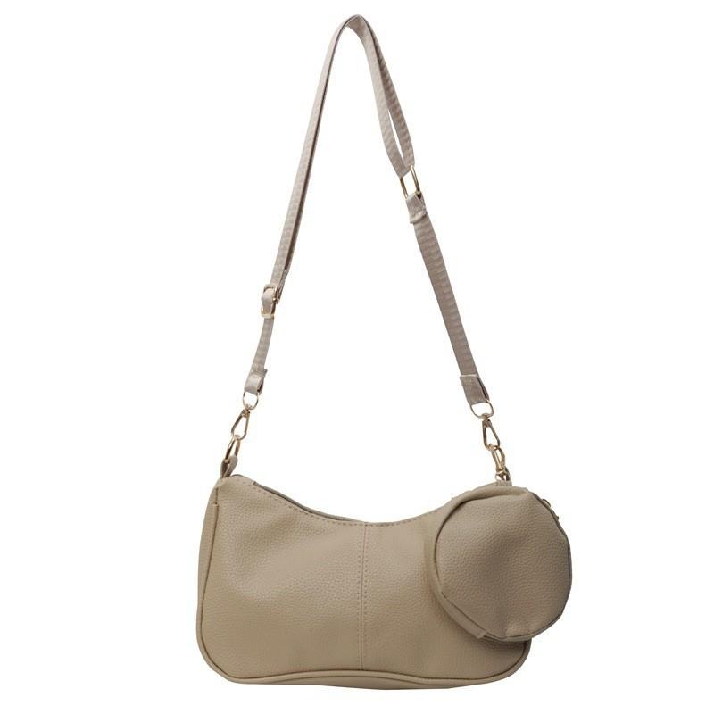 Trendy Retro Pu Shoulder Bag Stylish Solid Color Crossbody Bag For Daily Use