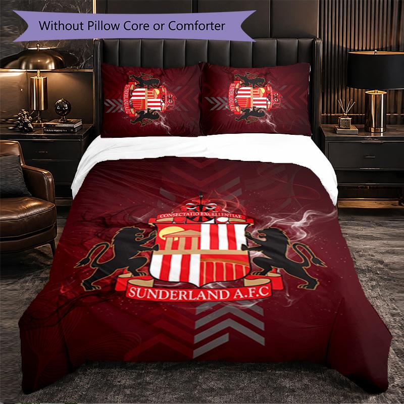 Biancheria da letto a tema Sunderland Set 3 pezzi Copripiumino Biancheria da letto decorativa per camera da adolescente Decorazione per la casa