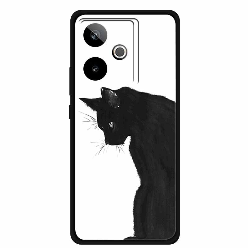 For Realme GT 7T GT7 Case Cool Animal Protective Silicone Back Cover Cases For Realme GT 7 Black Phone Funda Realme GT 7T Coque