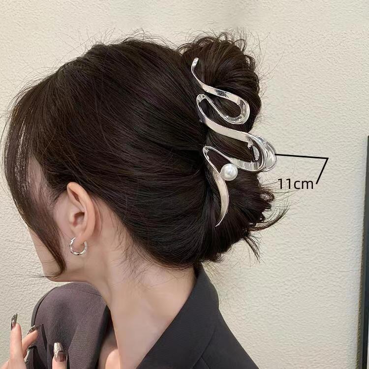 Koreanische Metall-Klauen-Haarspange: Damen Chic Hai Haarklammer