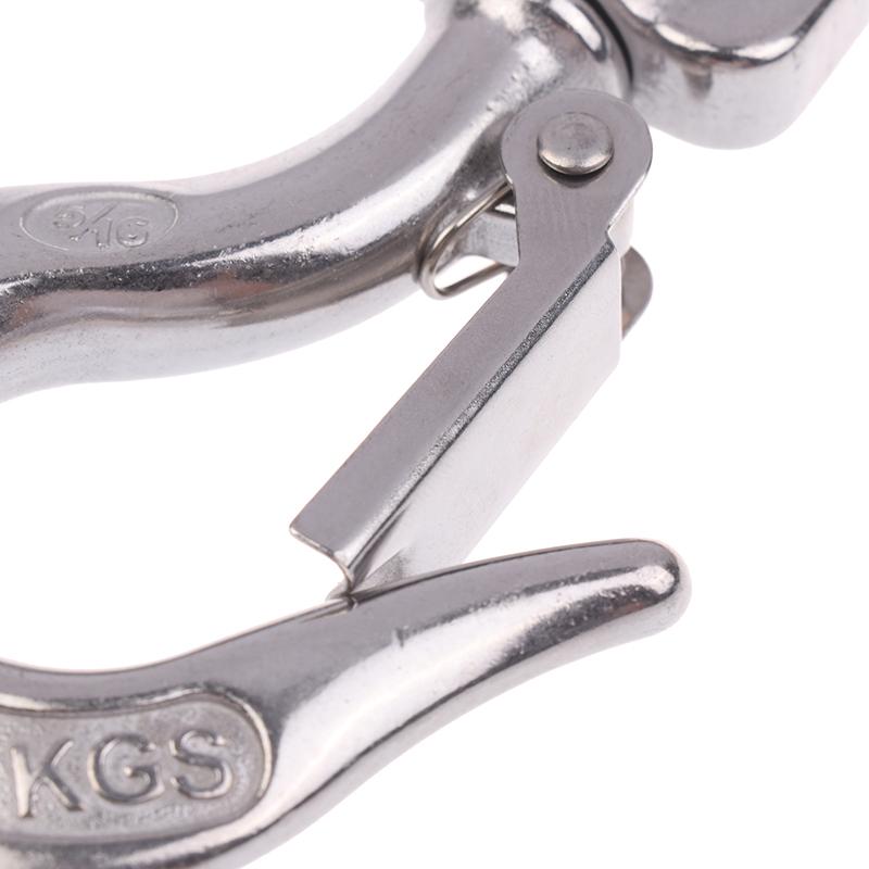304 Stainless Steel Trigger Clevis Swivel-Eye Lifting Snap Tone Hook Wire Rope Lifting Hook With 150/ 350/650Kg Loading Capacity
