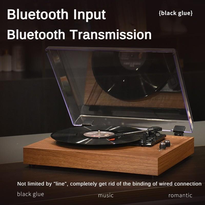 Bluetooth Built-in Horn Speaker Desktop Household Phonograph Wooden Vinyl Anti Slip Turntable Record Player New 420*320*105mm
