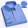 Novedades en Camisas Camisas de Rayas de Manga Larga de Algodón Puro Para Hombres Corte Ajustado Casual Negocios Social Formal Ropa Masculina de Alta Gama de Lujo
