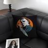MMichael MMyers Horror Movie Cushion Cover Natural Linen Organic Fabric DoubleSided Printing Sofa Home Decor Gift Pillow Case