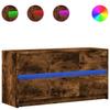 TV Cabinet with LED Lighting Smoked Oak Finish 100 x 34 x 50 cm