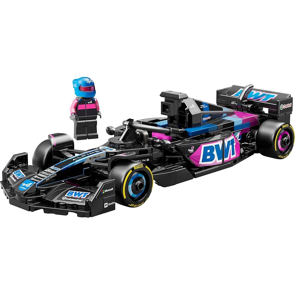 LEGO Speed Champions BWT Alpine F1 Team A524 Race Car Toy for Kids 10-12 Years Old Vehicle Building Blocks