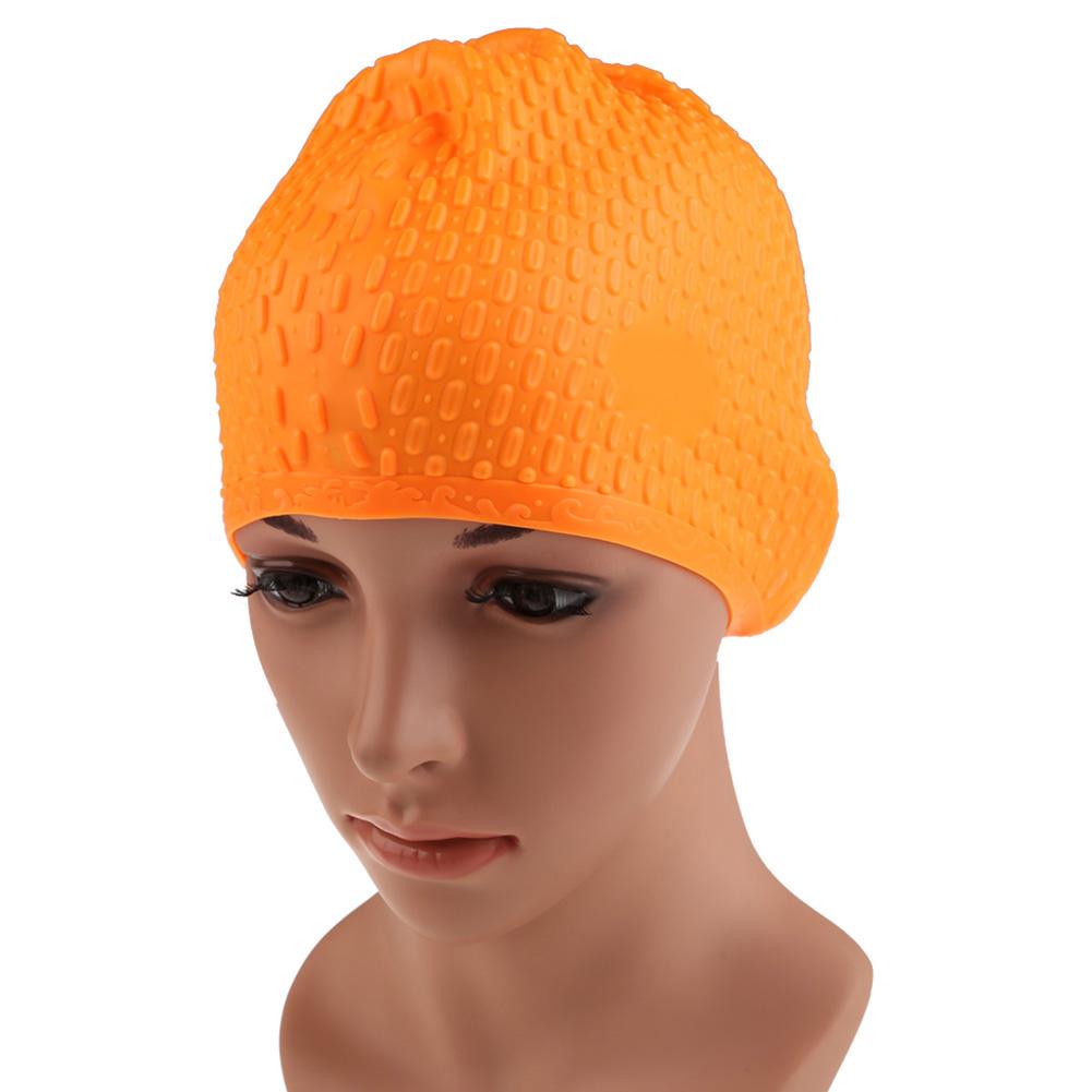 Silicone Swimming Cap Ear Protection Swimming Hat Waterproof Bathing Cap Sport Swim Cap for Long & Short Hair