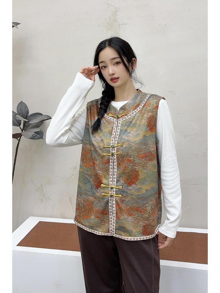 Women's Autumn/Winter Retro Slimming Jacquard Vest